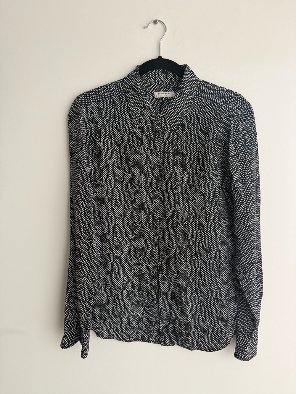 Equipment Women's Black & White Dot Button-Up Shirt